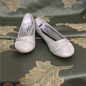 Glitzy Sparkly Flat Loafers Little Girl Sz 3  NWT